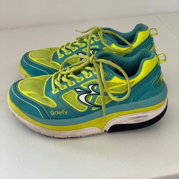gdefy by Gravity Defyer Womens 9.5 Ion Athletic Shoes Comfortable Neon Colorful - Picture 3 of 14